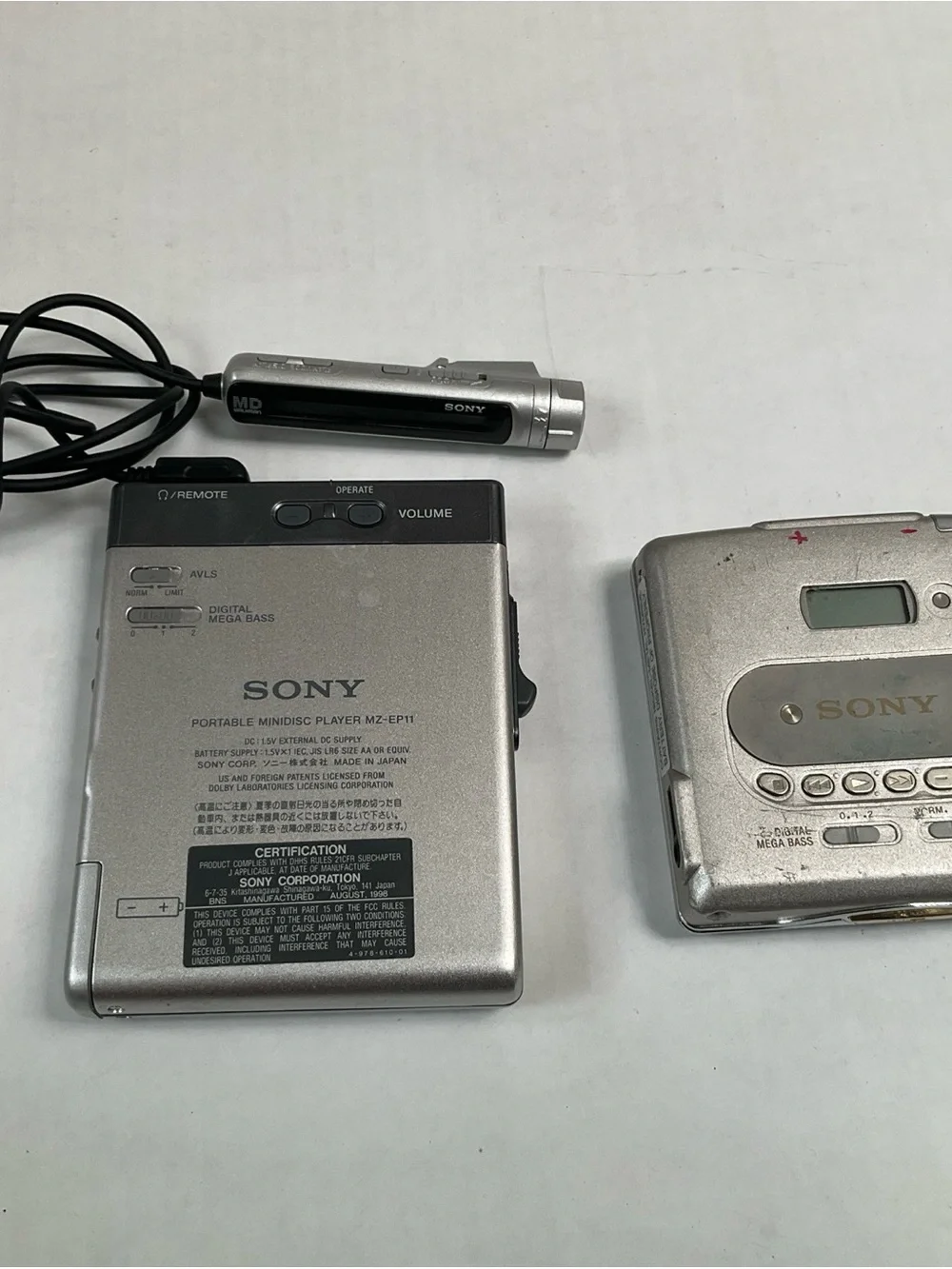 Vintage Sony MD player Bundle MZ-EP11 and MZ-e35